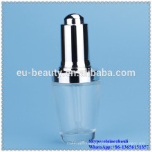 luxury clear dropper bottle with UV coating dropper